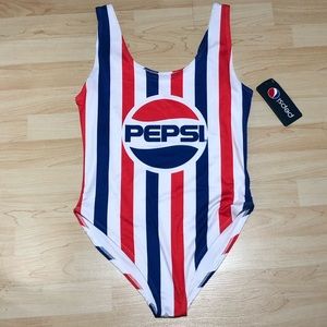 Pepsi Logo NWT One Piece Swimsuit / Bodysuit